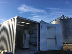 15 used Nissan Leaf batteries in a shipping container 15 used Nissan Leaf batteries in a shipping container