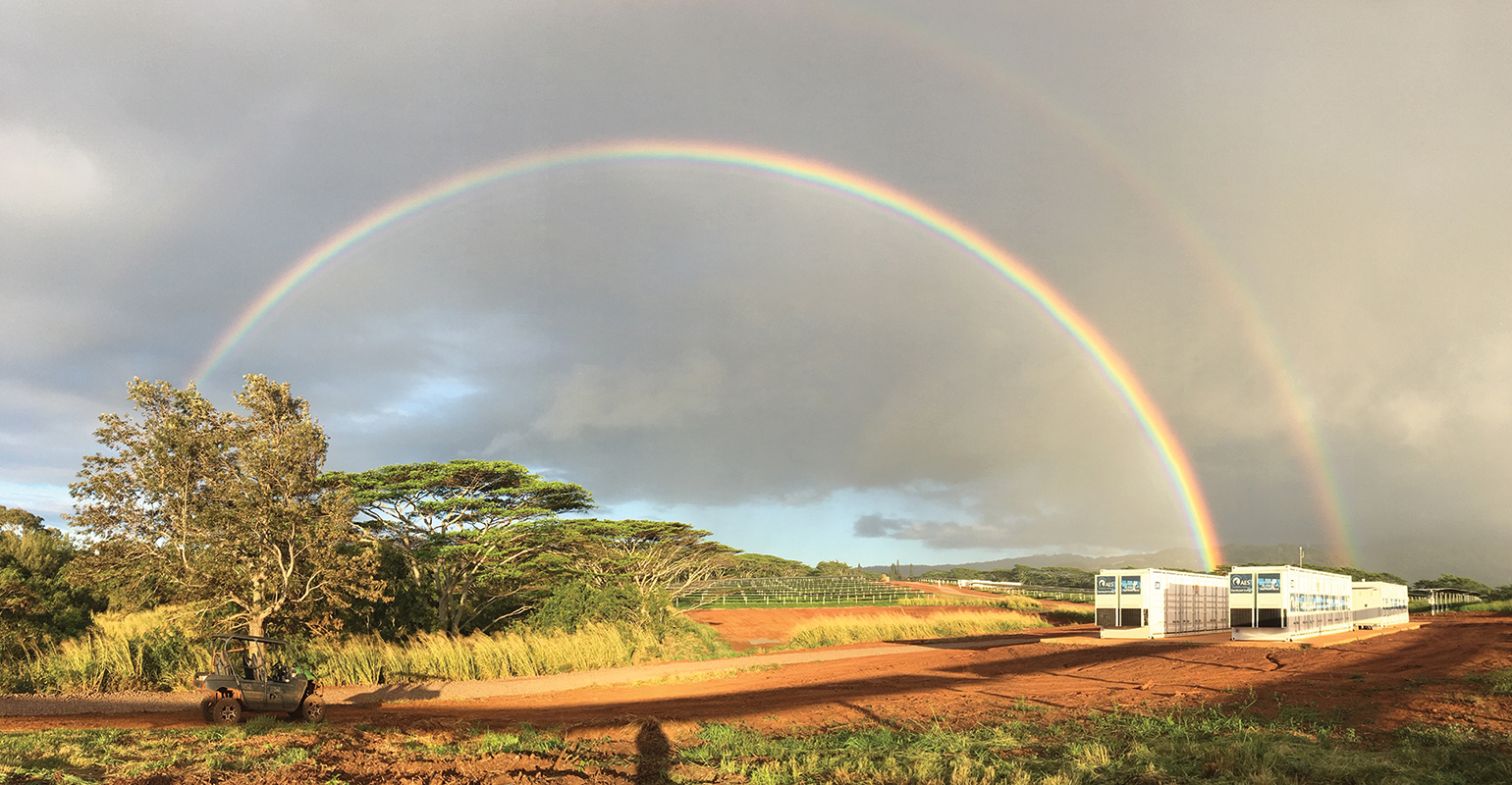 A rainbow appeared over PV peaker plant on the day of the site blessing ceremony