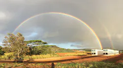A rainbow appeared over PV peaker plant on the day of the site blessing ceremony