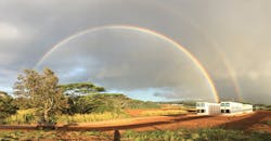 A rainbow appeared over PV peaker plant on the day of the site blessing ceremony A rainbow appeared over PV peaker plant on the day of the site blessing ceremony