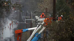 PG&E workers engaged in fire recovery