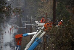 PG&E workers engaged in fire recovery PG&E workers engaged in fire recovery