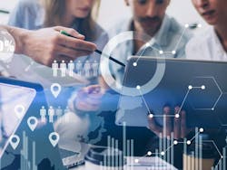 Utility officials analyzing data Utility officials analyzing data