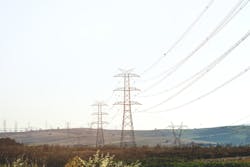 Electric transmission towers and overhead lines Electric transmission towers and overhead lines