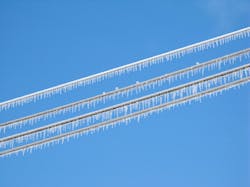 Icicles on a powerline Icicles on a powerline