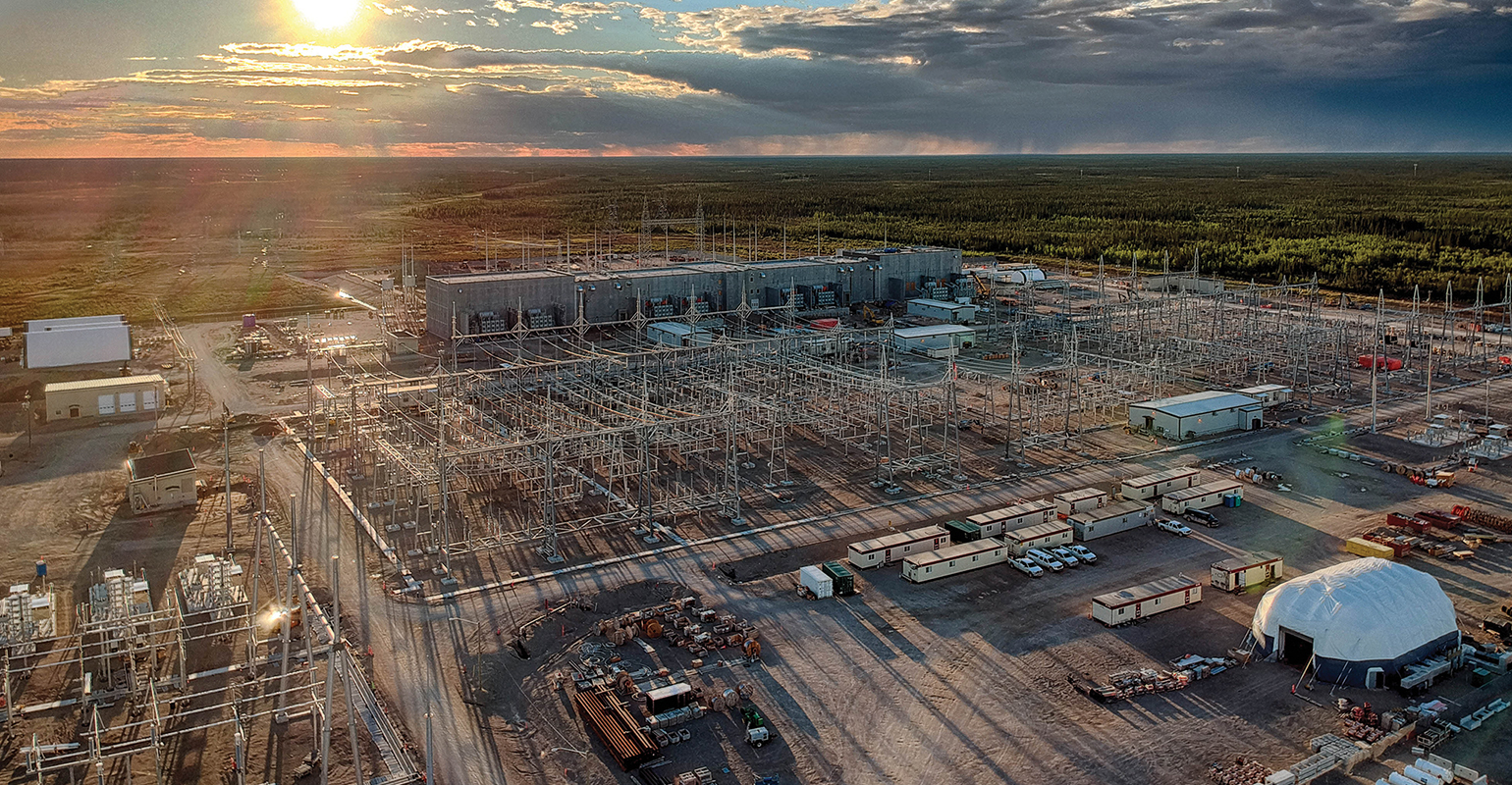 Keewatinohk converter station under construction