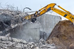 Excavator working on site Excavator working on site