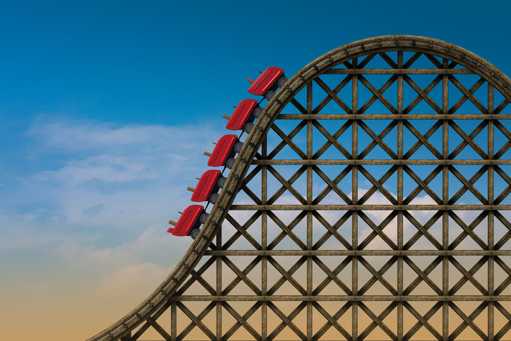 A representational image of a roller coaster ride