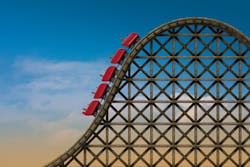 A representational image of a roller coaster ride A representational image of a roller coaster ride