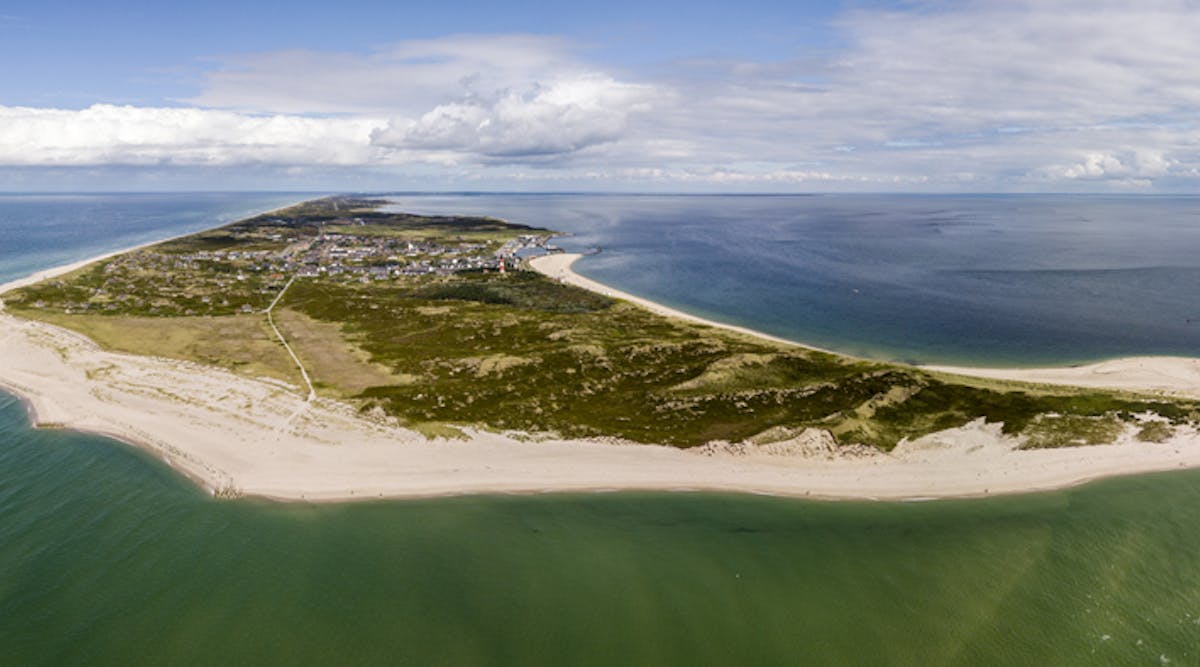 Aerial view of Sylt island.