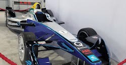 All-electric Formula E car All-electric Formula E car