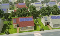 Houses with solar panels on roofs Houses with solar panels on roofs