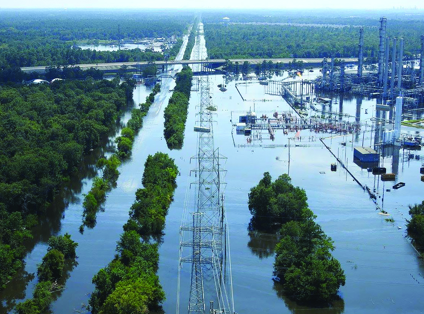 The Baytown service area flooded following Hurricane Harvey