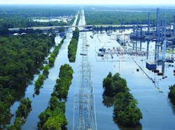 The Baytown service area flooded following Hurricane Harvey The Baytown service area flooded following Hurricane Harvey