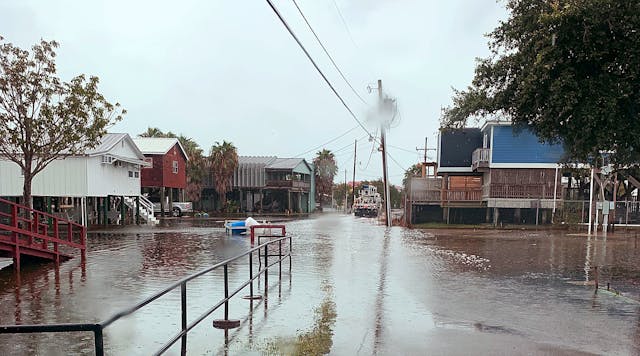 Tropical Storm Barry brought heavy rains to Grand Isle, Louisiana, flooding one of the streets.