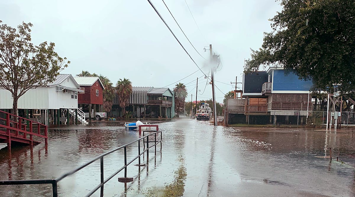 Tropical Storm Barry brought heavy rains to Grand Isle, Louisiana, flooding one of the streets.