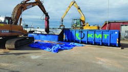 Cable-pulling and handling equipment at onshore receiving facility Cable-pulling and handling equipment at onshore receiving facility