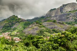 A mountainous landscape A mountainous landscape
