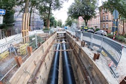 Laying district heating pipes Laying district heating pipes