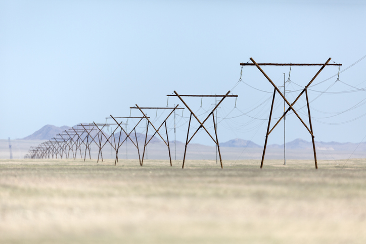 Electric transmission poles and overhead lines