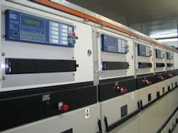A medium-voltage distribution switchgear line-up A medium-voltage distribution switchgear line-up
