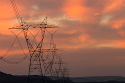 Electric transmission towers and overhead power lines Electric transmission towers and overhead power lines