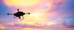 A drone in the sky A drone in the sky