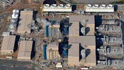 Bird's-eye view of a power plant Bird's-eye view of a power plant