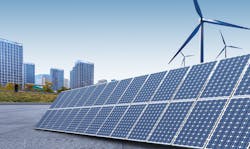 Solar panels and wind turbines Solar panels and wind turbines