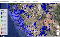 Map showing what a grid without enough demand flexibility looks like Map showing what a grid without enough demand flexibility looks like