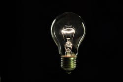 An incandescent light bulb An incandescent light bulb