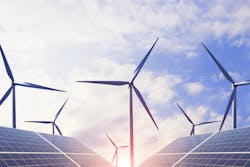 Solar panels and wind turbines Solar panels and wind turbines