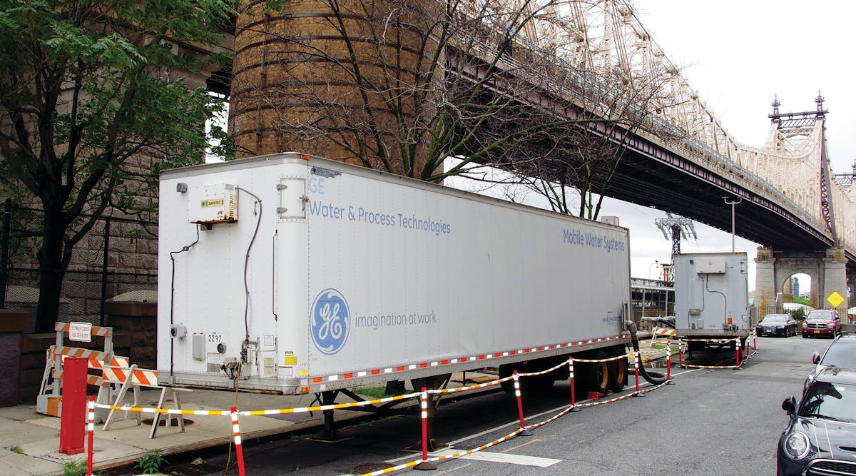 GE water treatment trailers provide a bit of breathing room while permanent solutions were engineered and installed.