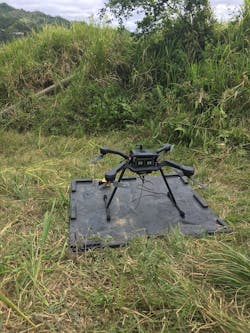 The drone the team used in Puerto Rico, which can carry up to 10 lbs.