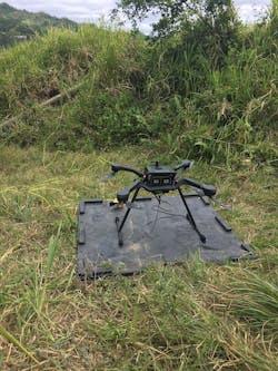 The drone the team used in Puerto Rico, which can carry up to 10 lbs. The drone the team used in Puerto Rico, which can carry up to 10 lbs.