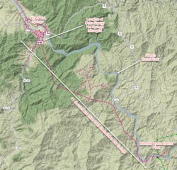 Location where solar and battery storage will be sited in Hot Springs. Location where solar and battery storage will be sited in Hot Springs.