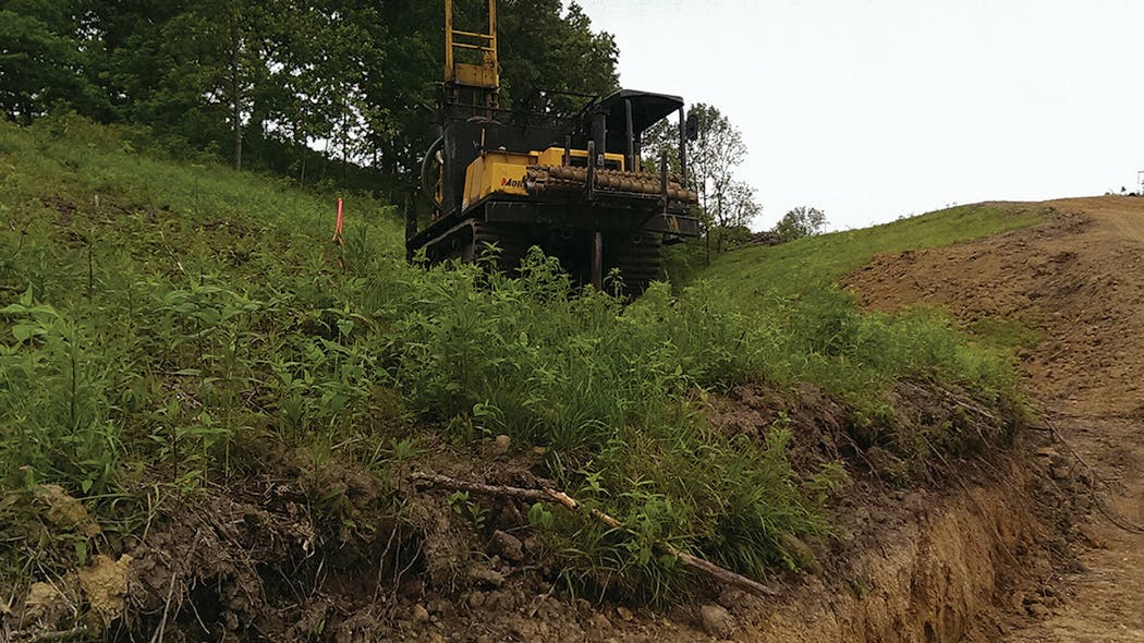 Remote locations require ATV mounted drill rig at boring locations.