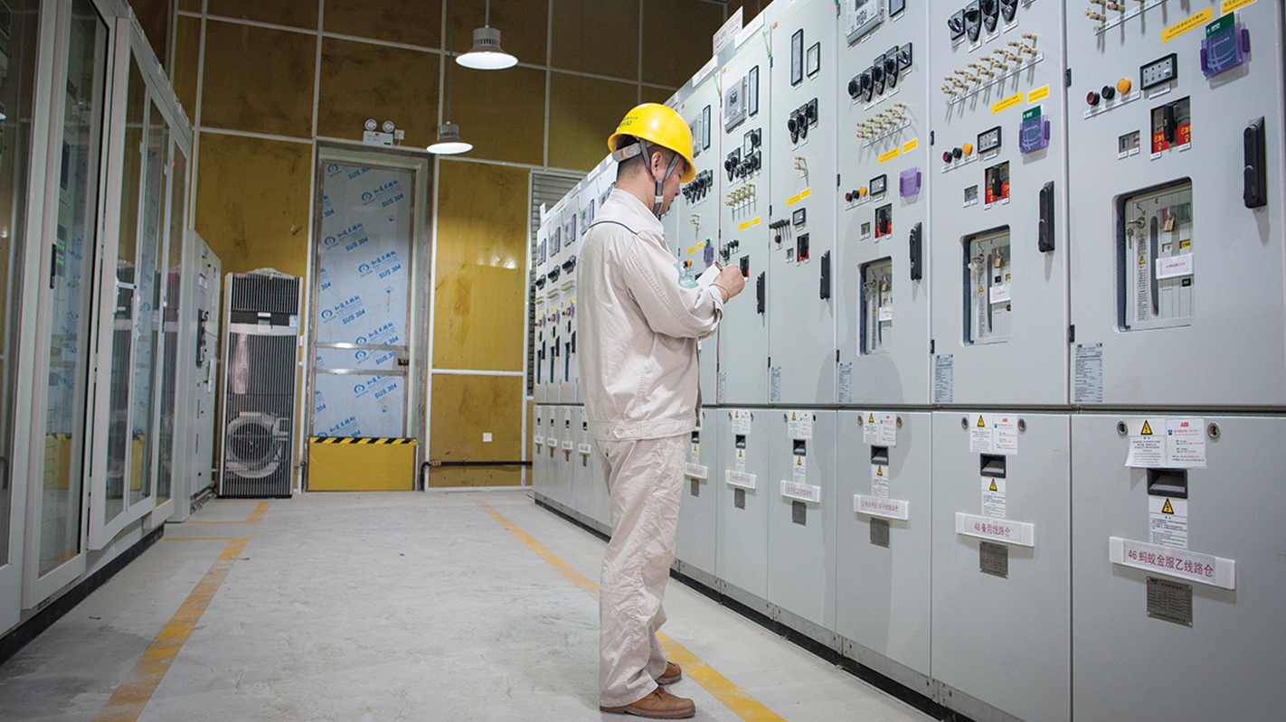 Switchboard installed in typical K-station.