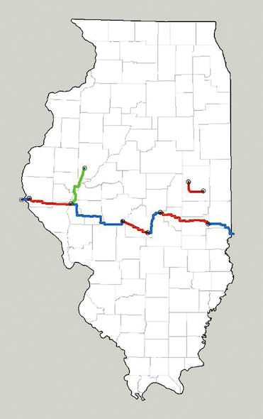 Ameren Illinois Rivers Project Map.