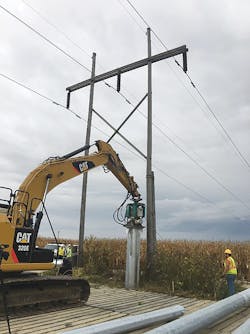 Installation of pre-fabricated steel pile foundation for rebuild project. Installation of pre-fabricated steel pile foundation for rebuild project.