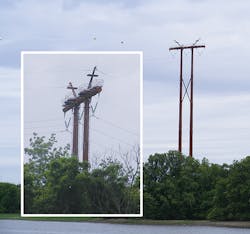 The installed structure is complete with climbing and resting platforms. The installed structure is complete with climbing and resting platforms.