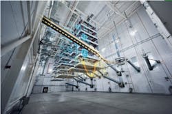 HVDC classic converter hall. HVDC classic converter hall.