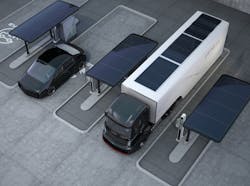 EV charging station concept. EV charging station concept.