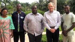 John McDonald with IEEE leadership in Ghana. John McDonald with IEEE leadership in Ghana.