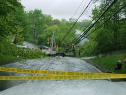 The damage caused by the tornado in Brewster, New York, in May 2018 was called into the utilities’ Control Center so that the environmental team could address the transformer; the tree crews could clear the obstruction and the proper materials; and equipment could be procured all before the restoration crews were dispatched, eliminating delays in restoration time. The damage caused by the tornado in Brewster, New York, in May 2018 was called into the utilities’ Control Center so that the environmental team could address the transformer; the tree crews could clear the obstruction and the proper materials; and equipment could be procured all before the restoration crews were dispatched, eliminating delays in restoration time.