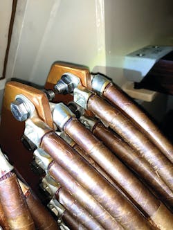 After draining and inspecting the failing transformer, the cause of overheating was found to be a node of overheated electrical connections that could be repaired easily. After draining and inspecting the failing transformer, the cause of overheating was found to be a node of overheated electrical connections that could be repaired easily.