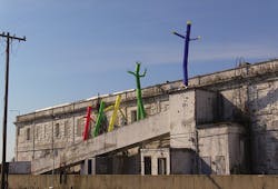 Air dancer inflatables indicate to NRECA and other participants in DARPA’s test involving cyber and grid sabotage that they achieved the goal of restoring power on Plum Island. Air dancer inflatables indicate to NRECA and other participants in DARPA’s test involving cyber and grid sabotage that they achieved the goal of restoring power on Plum Island.