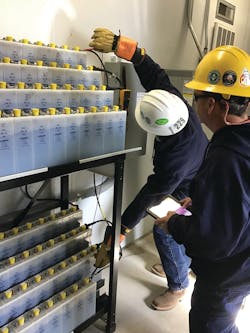 Jay Murdock, WCEC foreman, metering and power quality, and Eddie Stebbins and Brandon Lankford, WCEC power quality technicians, look on as Daniel Miller, WCEC meter tester/field security) step through processes during hands-on training with MinMax SMART. Jay Murdock, WCEC foreman, metering and power quality, and Eddie Stebbins and Brandon Lankford, WCEC power quality technicians, look on as Daniel Miller, WCEC meter tester/field security) step through processes during hands-on training with MinMax SMART.