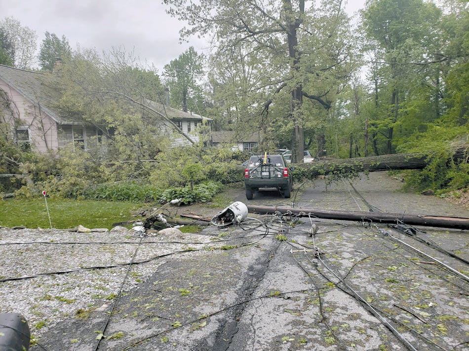 Downed wires, tree obstruction and broken transformers were identified by Damage Assessment crews during the tornado event in Brewster, New York, in May 2018.