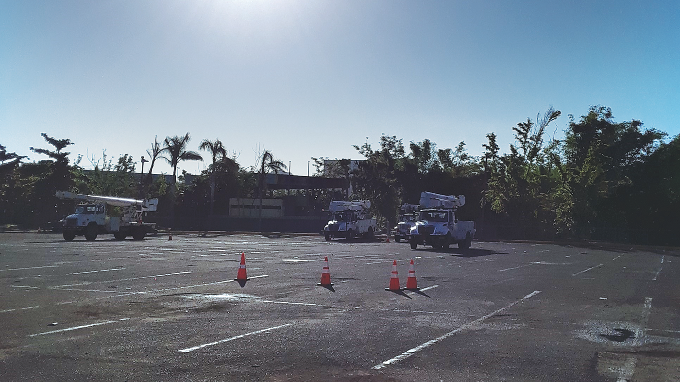 With sunrise at 6:45 a.m., workers faced intense heat and sunlight during the restoration.